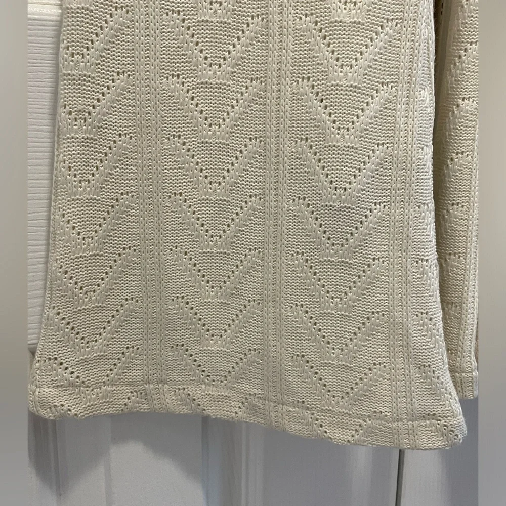 ZARA crocheted knit Flared Leg sweater Pants high waisted size Small - Picture 4 of 6